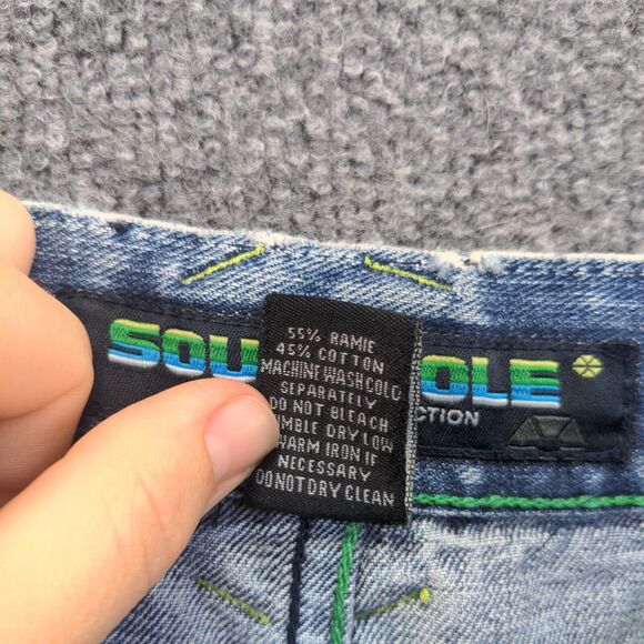 Southpole Men's Straight Jeans Size 32 Blue Embroidered 5-Pocket Medium Wash - Picture 13 of 15